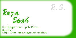 roza spah business card